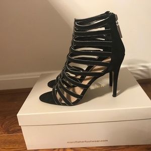 BCBGeneration black heeled sandals